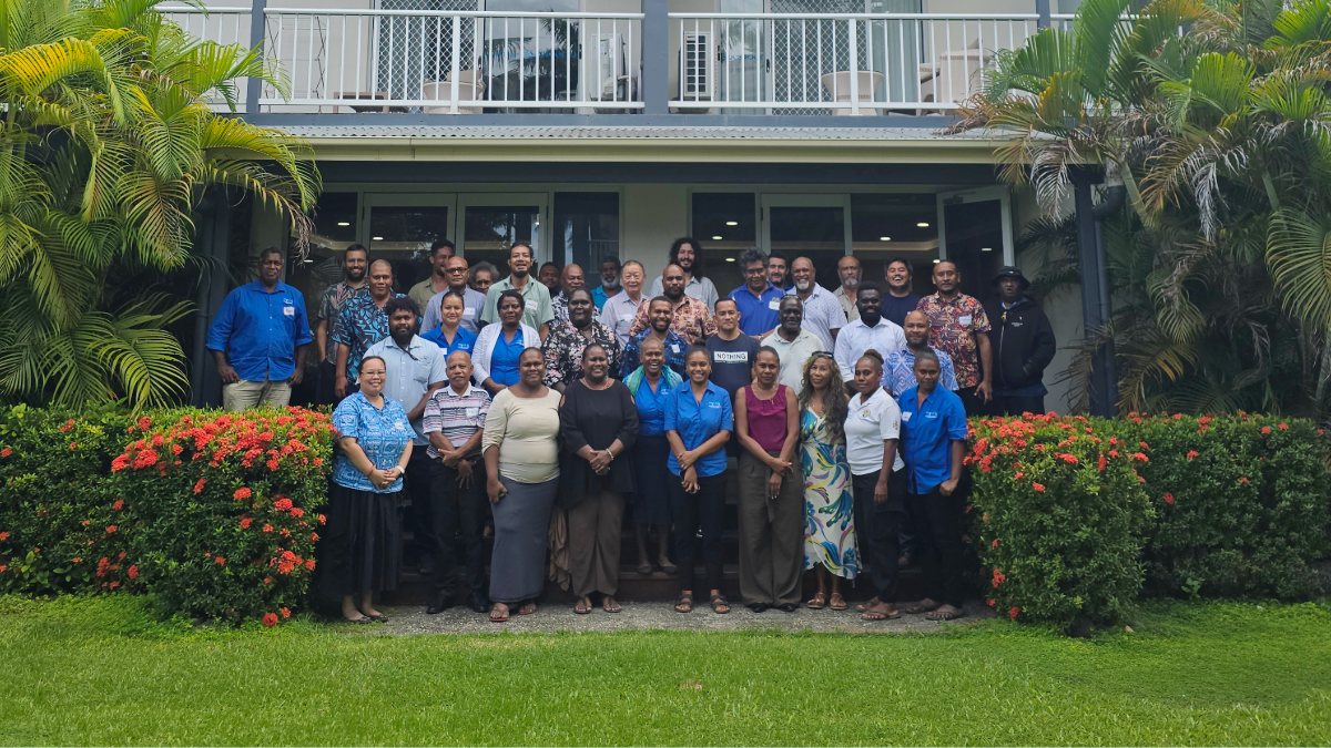 Participants at the Solomon Islands ocean accounting for maritime transport workshop in Honiara, February 2026, gathered for a group photo.