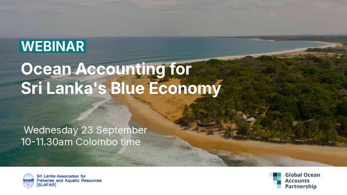 Webinar. Ocean Accounting for Sri Lanka's Blue Economy